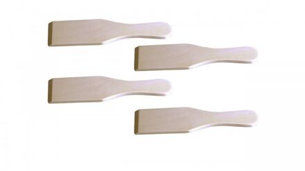 Houten Spatels - 15cm Set van 4 Beige