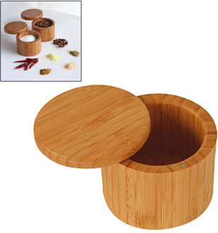 Houten Spice Shaker Jar Suiker Zout Peper Kruiden Tandenstoker Opslag Fles BBQ Spice Opbergdoos met Deksel voor keuken accessoires