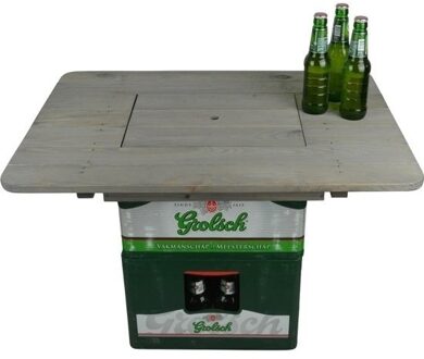 Houten statafel blad voor op bierkratten 57 x 78 cm - Bistrotafels Grijs