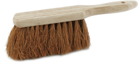 Houten stoffer - 28 cm - kokosvezel - voor binnen en buiten - handveger