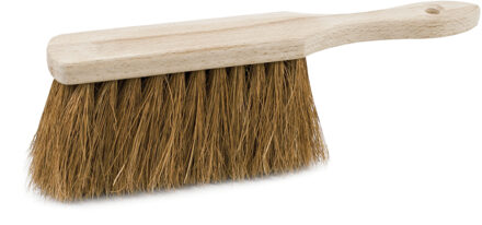 Houten stoffer - 28 cm - met kokosvezel - extra vol - voor binnen en buiten - handveger