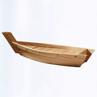 Houten Sushi Plaat Boot Vormige Schotel Japanse Stijl Snack Dienblad Schotel Voor Thuis Restaurant (S Maat) 33X15X6cm