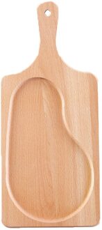 Houten Sushi Tray Drink Koffie Cake Beuken Snack Houten Plaat Pizza Plaat Japanse Servies Rood