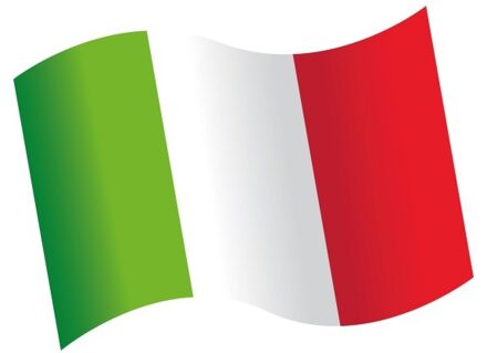 Houten Tafeldecoratie Italiaanse Vlag (16st) Multikleur - Print