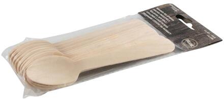 Houten theelepel pakje a 12 stuks bruin