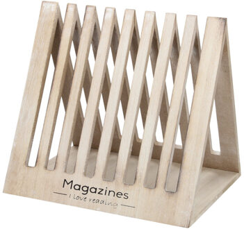 Houten tijdschriftenhouder