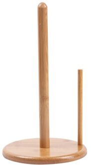 Houten Toiletrolhouder Keuken Handdoek Houder Voor Thuis Badkamer Plank Organisator Keuken Rolls Papier Opslag Stand 2