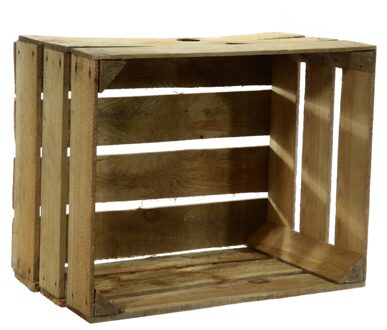 Houten tuin decoratie kist 30 x 50 x 40 cm - Decoratie voor huis en tuin