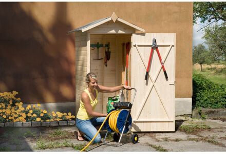 Houten Tuin-/Terraskast Zadeldak, Enkele Deur