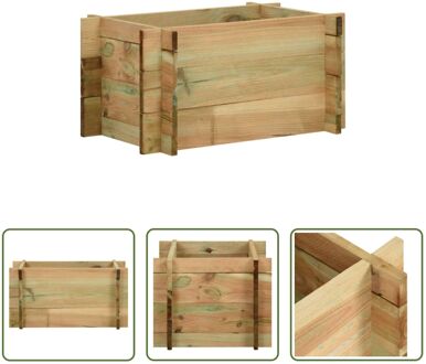 Houten Tuinbak - Grote - 40x40x32cm - Grenenhout Bruin