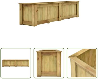 Houten Tuinbak - Verhoogd - 196 x 50 x 50 cm - Weerbestendig Bruin