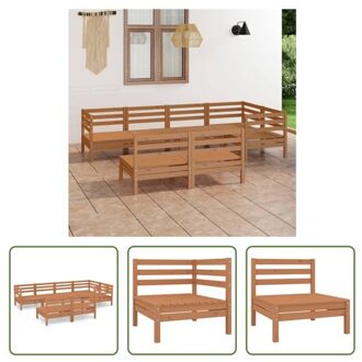 Houten Tuinmeubelset - 63.5 x 63.5 x 62.5 cm - Geïmpregneerd Grenenhout Bruin