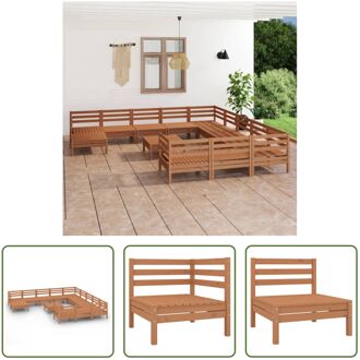 Houten Tuinset - Massief Grenenhout - 63.5 x 63.5 x 62.5 cm - Honingbruin