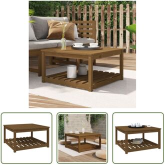 Houten Tuintafel - 82.5 x 82.5 x 45 cm - Massief Grenenhout Bruin