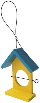 Houten Vogel Feeder Binnenplaats Villa Balkon Opknoping Vogel Feeder Vogels Accessoires Hummingbird Кормушка Для Птиц Для Попугаев geel vogel Feeder