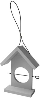 Houten Vogel Feeder Binnenplaats Villa Balkon Opknoping Vogel Feeder Vogels Accessoires Hummingbird Кормушка Для Птиц Для Попугаев grijs vogel Feeder