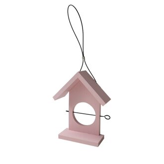 Houten Vogel Feeder Binnenplaats Villa Balkon Opknoping Vogel Feeder Vogels Accessoires Hummingbird Кормушка Для Птиц Для Попугаев roze vogel Feeder