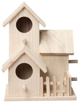 Houten Vogel Huis Nest Creatieve Muur Gemonteerde Houten Outdoor Vogelnest Vogelhuisje Houten Doos Dierbenodigdheden Accessoires