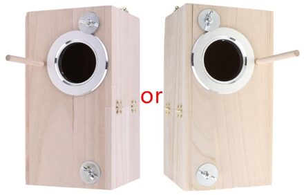 Houten Vogel Nestelen Fokken Doos Huis Parkiet Paring Case Met Clear Window Fo Xl