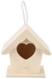 Houten Vogelnest Opknoping Vogel Huis Natuurlijke Houten Vogelkooi Rustplaats Muur Gemonteerde Outdoor Vogelhuisje Houten Doos #35