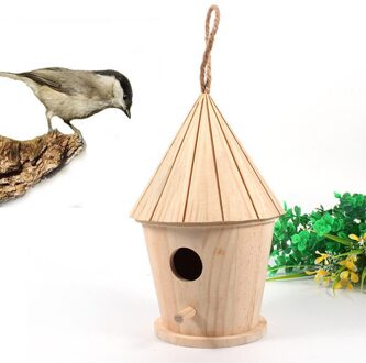 Houten Vogelnest Opknoping Vogel Huis Natuurlijke Houten Vogelkooi Rustplaats Muur Gemonteerde Outdoor Vogelhuisje Houten Doos C