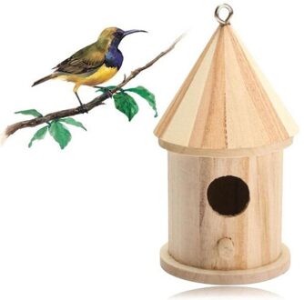 Houten Vogelnest Opknoping Vogels Huis Voor Parkieten Grasparkiet En Kleine Vogels (Kleine)