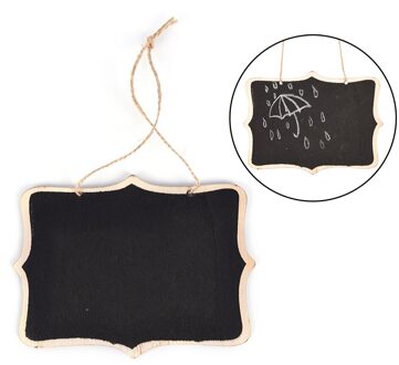 Houten Wand-Mount Zwarte Bord Met Touw/Hout Blackboard Memo/Bericht Board Size:12*16*0.25 Cm