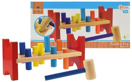 houten werkbank 27 cm 10- delig Multikleur