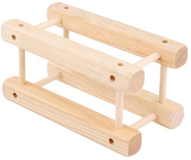 Houten Wijn Stand Keuken Accessoires Portable 2-4 Fles Houders Bar Display Rekken Vouw Rode Wijn Rekken Drink Fles houder houtkleur 2Bottle