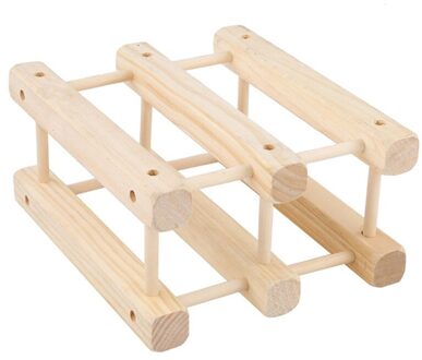 Houten Wijn Stand Keuken Accessoires Portable 2-4 Fles Houders Bar Display Rekken Vouw Rode Wijn Rekken Drink Fles houder houtkleur 4Bottle