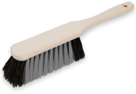 Houten zachte stoffer/handveger - synthetische haren - binnen - 30 cm - ophang oog