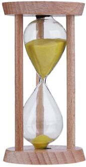 Houten Zand Klok 3 Minuten Zandloper Zandloper Tandenborstel Timer Kids Home Decor Voor Koken Sandy Klok Timer Zandloper geel
