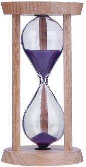 Houten Zand Klok 3 Minuten Zandloper Zandloper Tandenborstel Timer Kids Home Decor Voor Koken Sandy Klok Timer Zandloper Paars