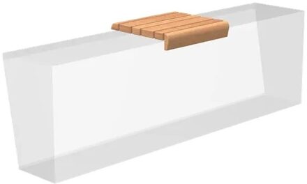 Houten zitting afgerond 50x50cm.