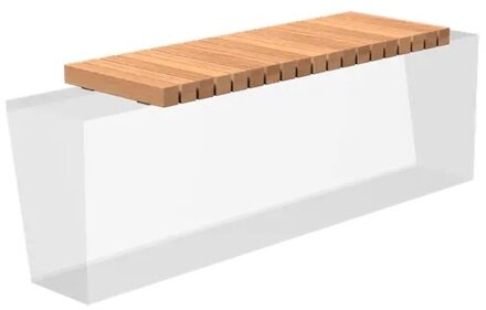 Houten zitting recht 145x50cm.