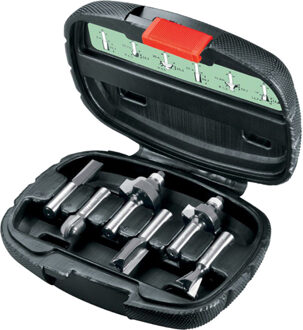 Houtfrezen - � 8 mm schacht - 6-delig - geschikt voor alle merken