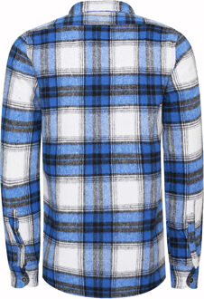 Houthakkers flanellen overhemd Blauw - S