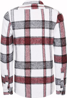 Houthakkers flanellen overhemd Wit/Rood