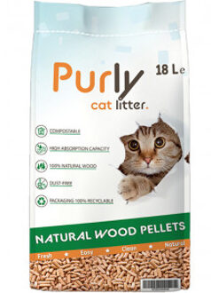 houtkorrels kattenbakvulling 18 liter