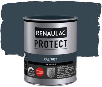 Houtlak Protect - Hoogglans - Grafietgrijs Ral 7024 - 750ml