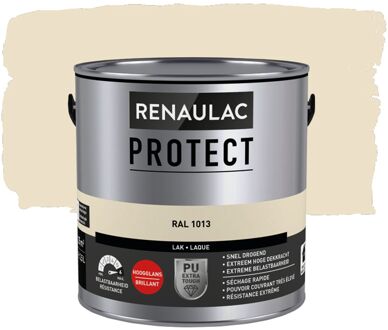 Houtlak Protect - Hoogglans - Parelwit Ral 1013 - 2,5l