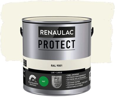 Houtlak Protect - Mat - Crèmewit Ral 9001 - 2,5l