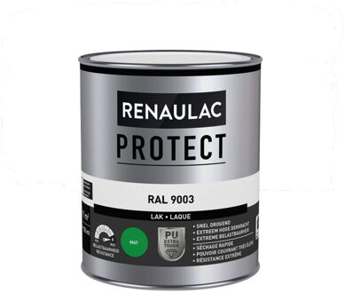 Houtlak Protect - Mat - Signaal Wit Ral 9003 - 750ml