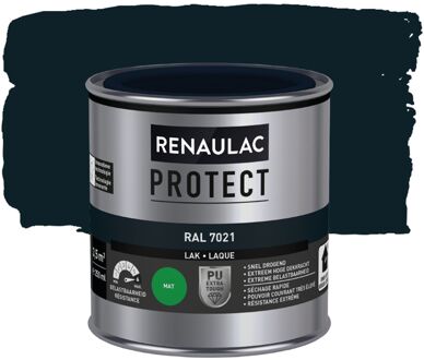 Houtlak Protect - Mat - Zwartgrijs Ral 7021 - 250ml
