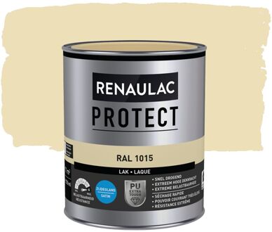 Houtlak Protect - Zijdeglans - Licht Ivoorkleurig Ral 1015 - 750ml