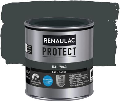 Houtlak Protect - Zijdeglans - Verkeersgrijs B Ral 7043 - 250ml