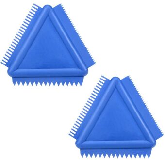 Houtnerf Tool 4 Inch Rubber Graining Patroon Schraper Tool Voor Muurschildering Decoratie Diy MS14 (Blauw 2 Stuks)