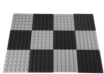Houtskool Akoestisch Schuim Tegels Geluidsisolatie Schuim Panelen Studio Geluid Padding 2X10X10 Inch Grijs