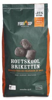 houtskool briketten - 1x zak met 5 kilo - BBQ/Barbeque artikelen - Briketten