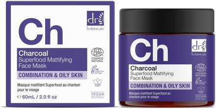 Houtskool Superfood Matterend Gezichtsmasker 60ml - maat